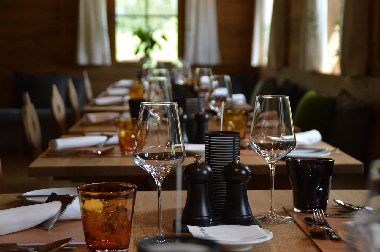 Representative image: empty restaurant dining tables