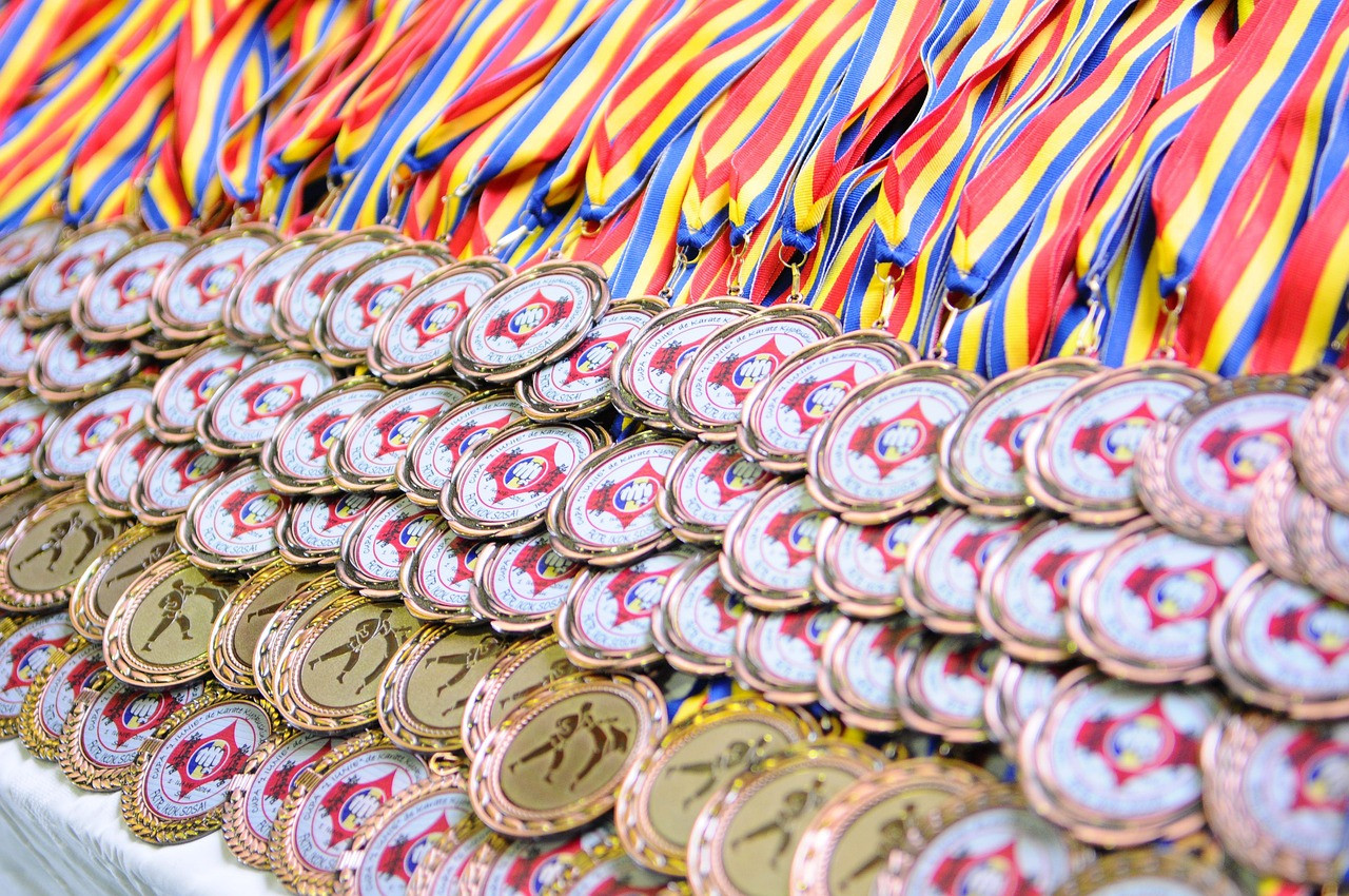 Representative image: gold silver bronze medals