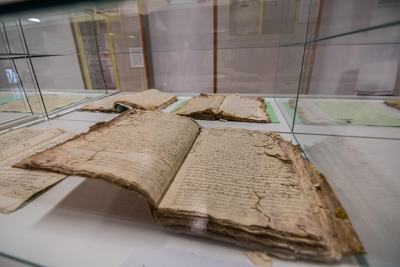 Representative image: ancient manuscript library