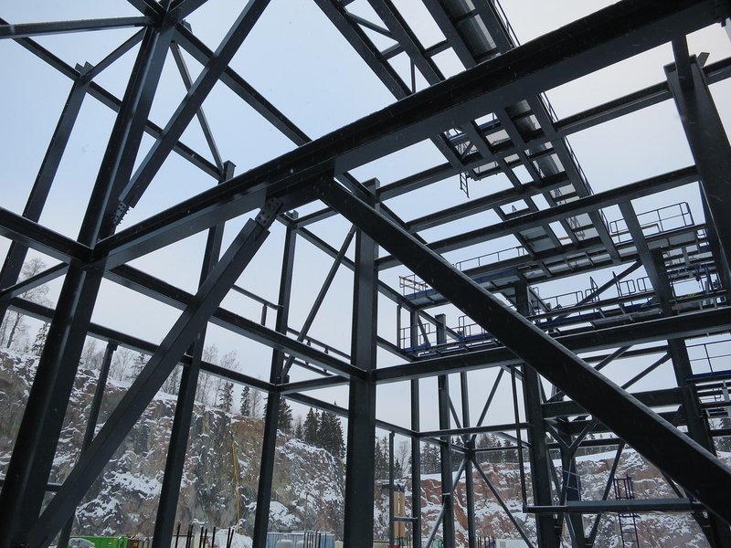 Representative image: steel beams construction site