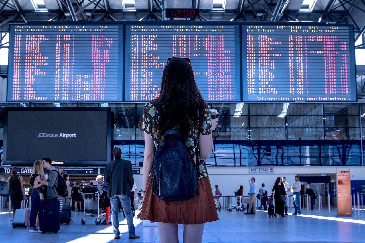 Representative image: airport departure board