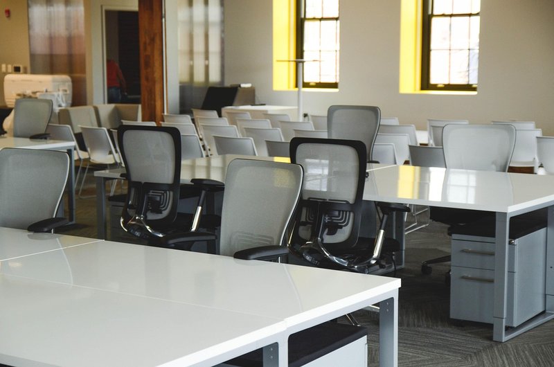 Representative image: empty office desks