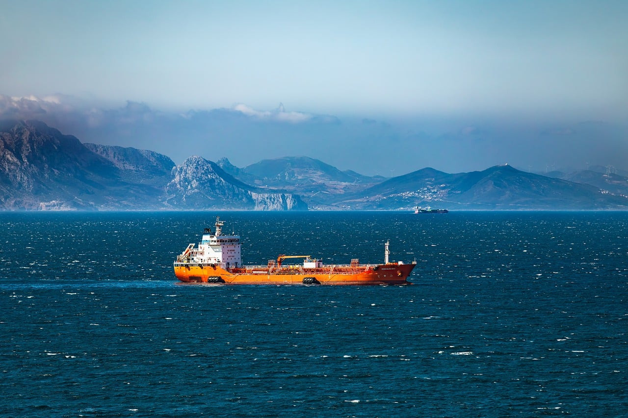 Representative image: oil tanker at sea