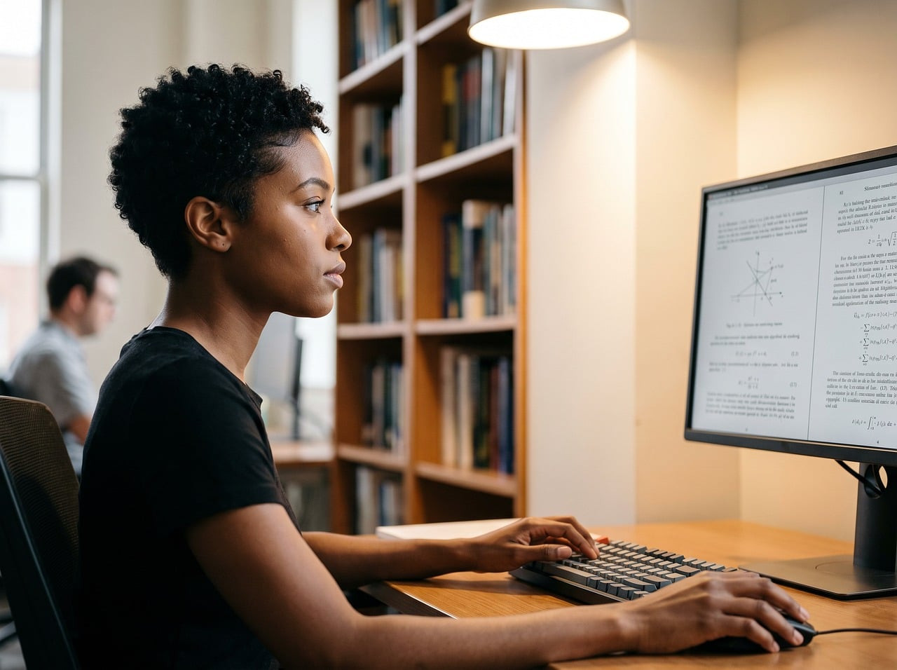Representative image: university students working on laptops