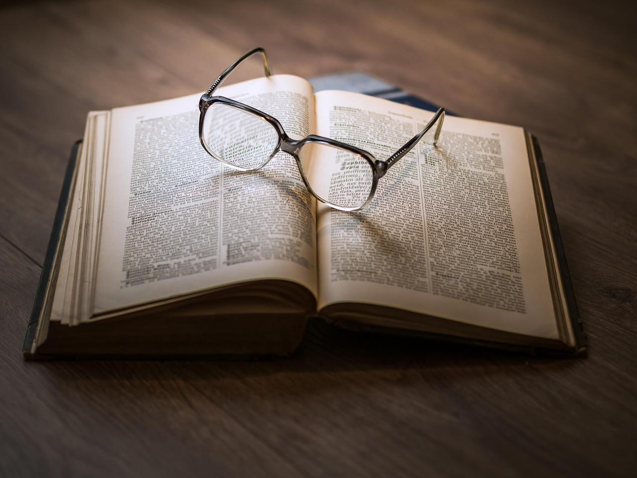 Representative image: open book on table