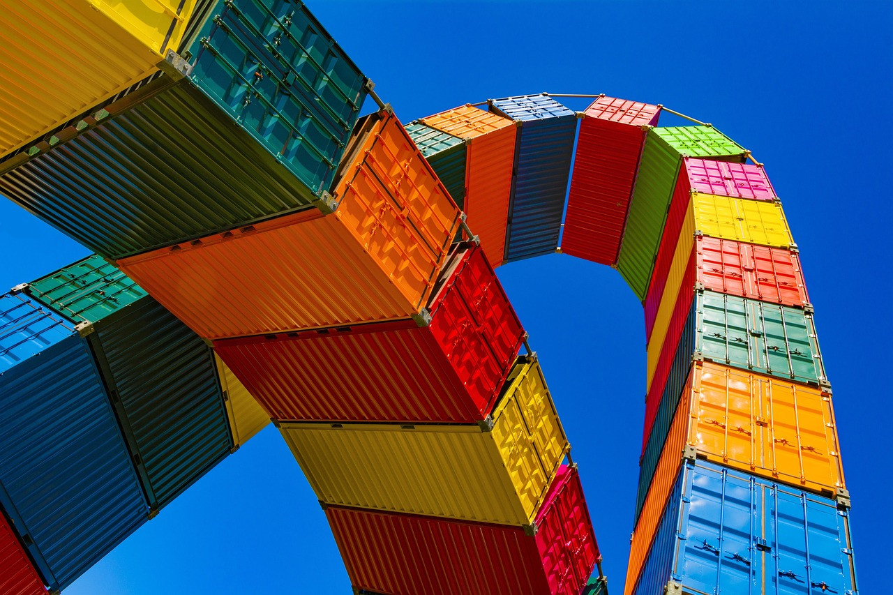 Representative image: cargo containers stacked
