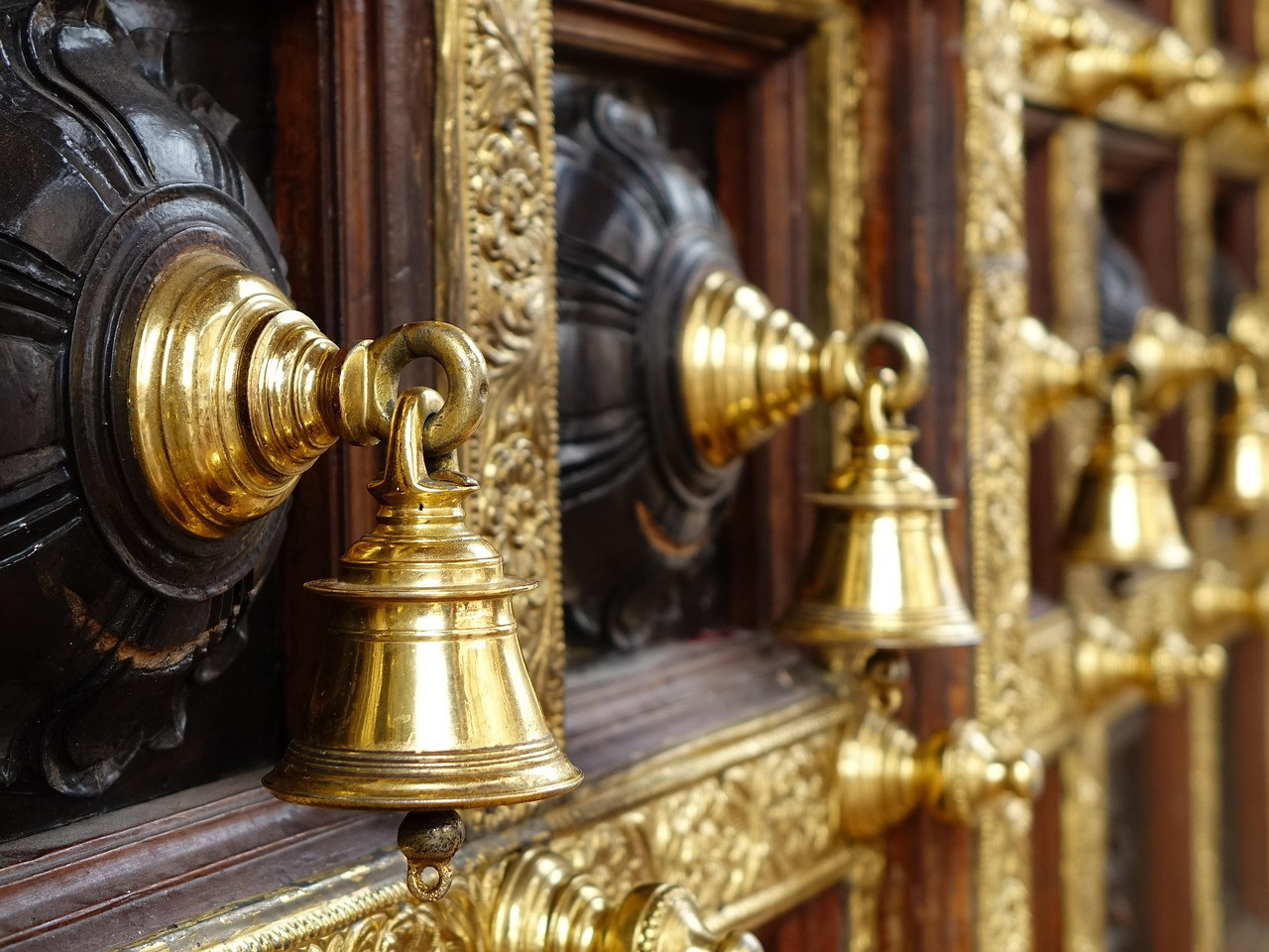 Representative image: temple bells brass