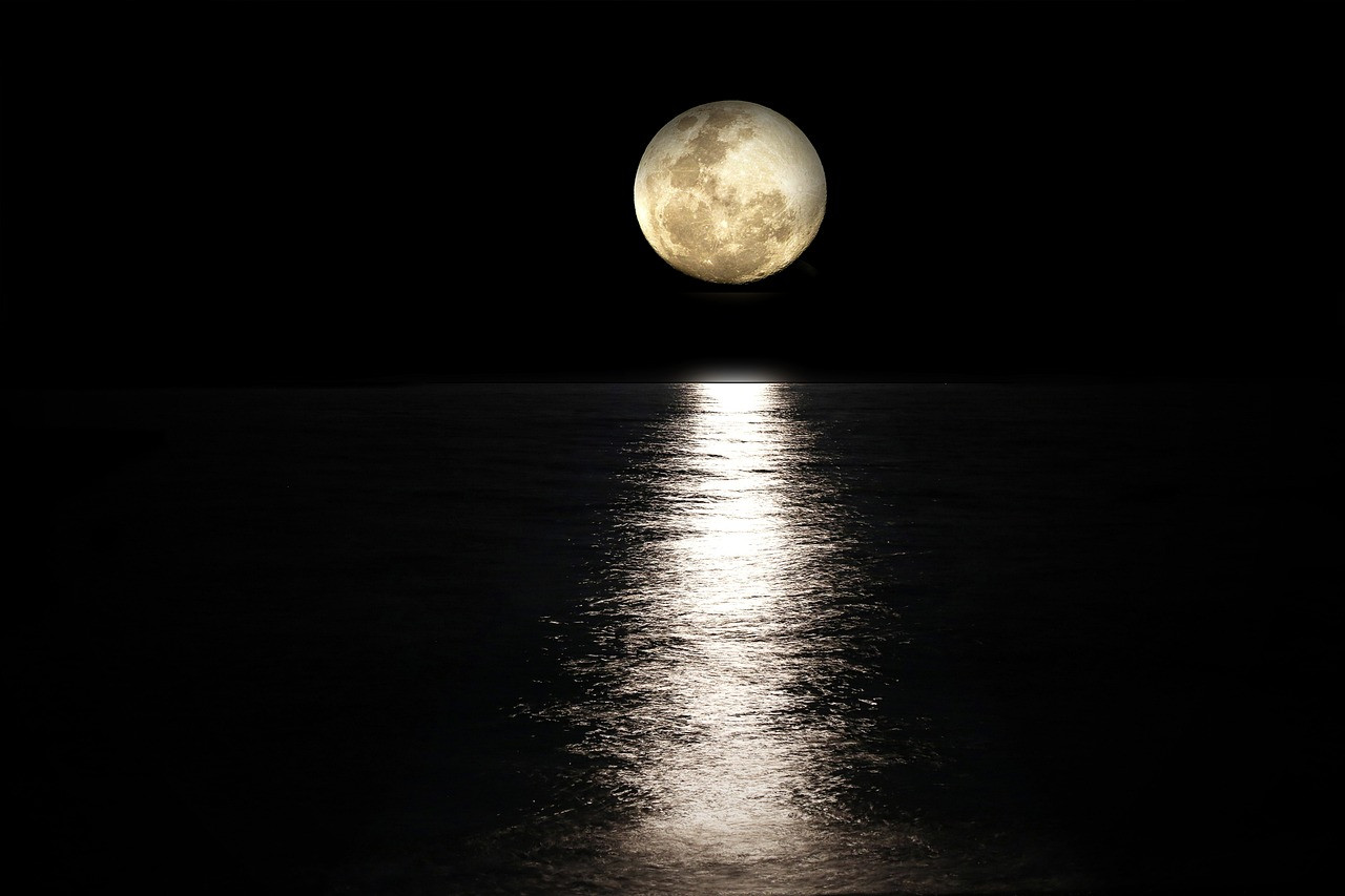 Representative image: full moon night sky