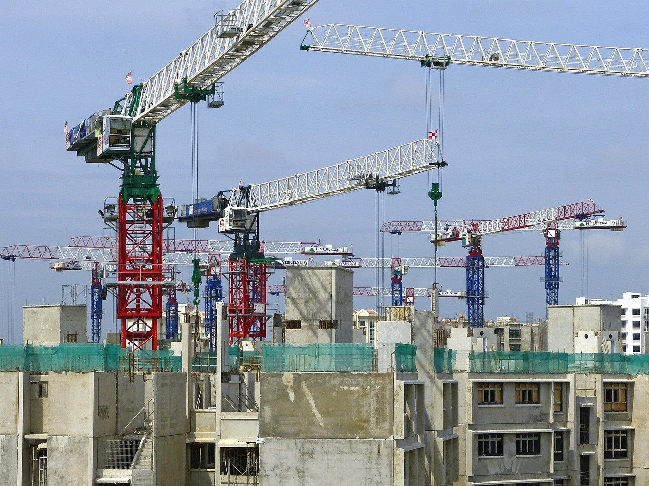 Representative image: construction cranes building site