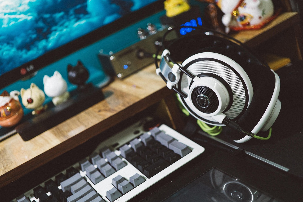 Representative image: gaming keyboard headset desk