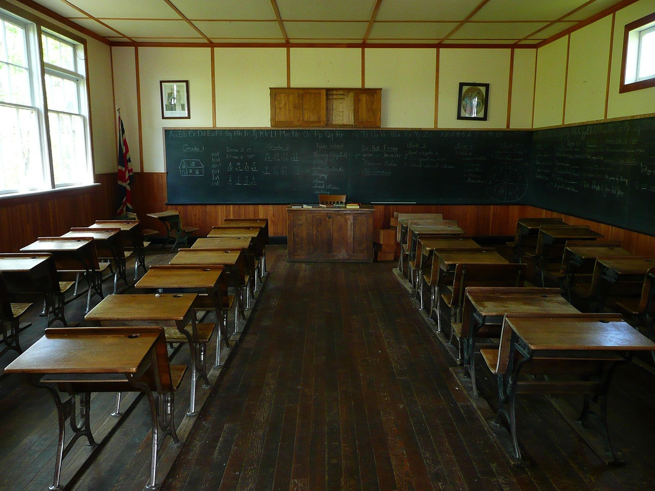 Representative image: empty classroom desks