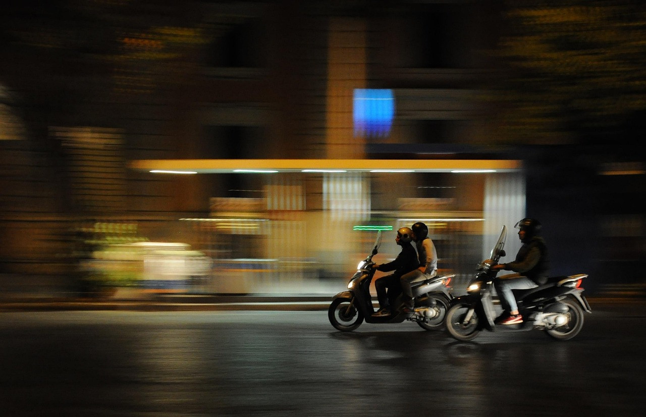 Representative image: motorbike rider helmet traffic