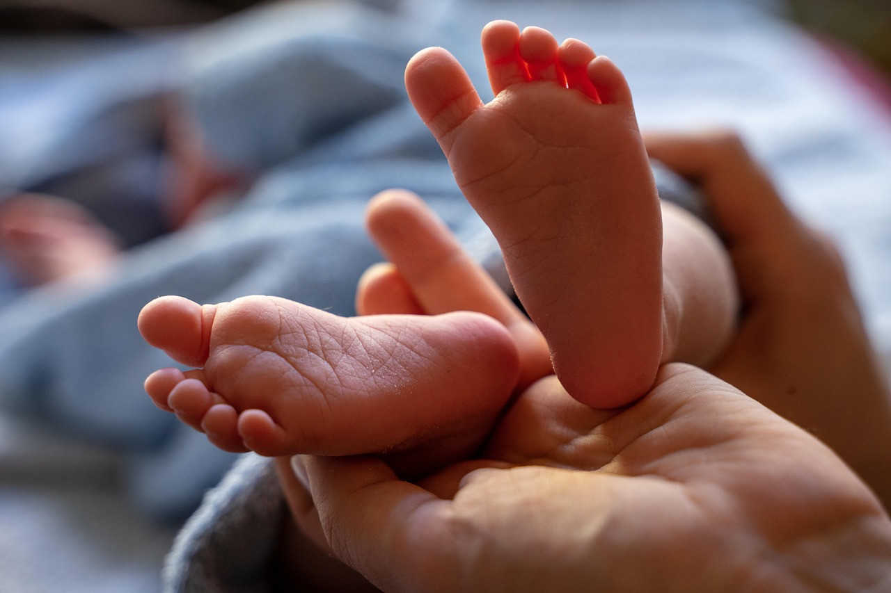 Representative image: newborn baby feet
