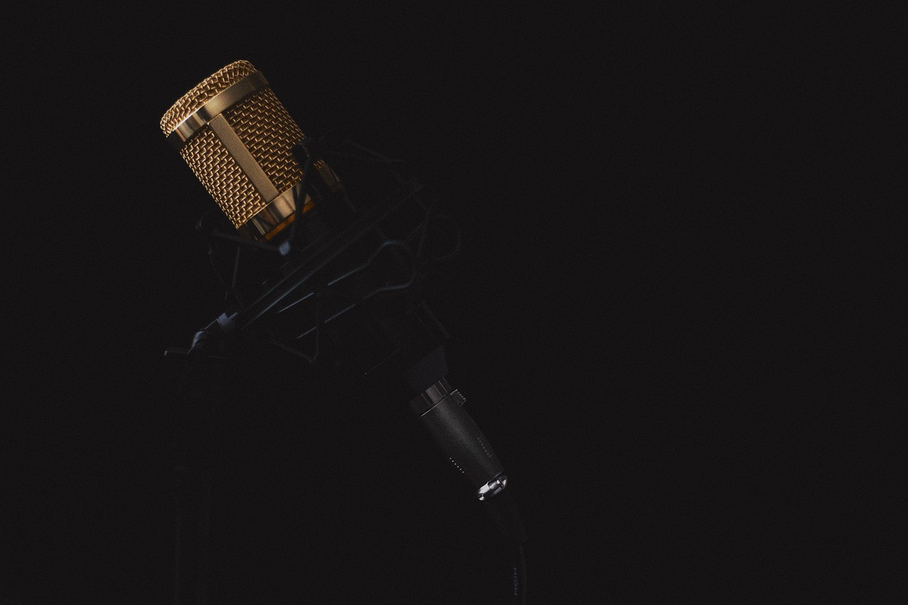 Representative image: radio microphone studio