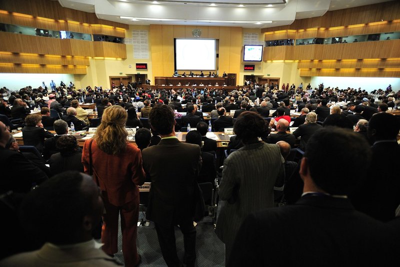 Representative image: speaker at conference podium