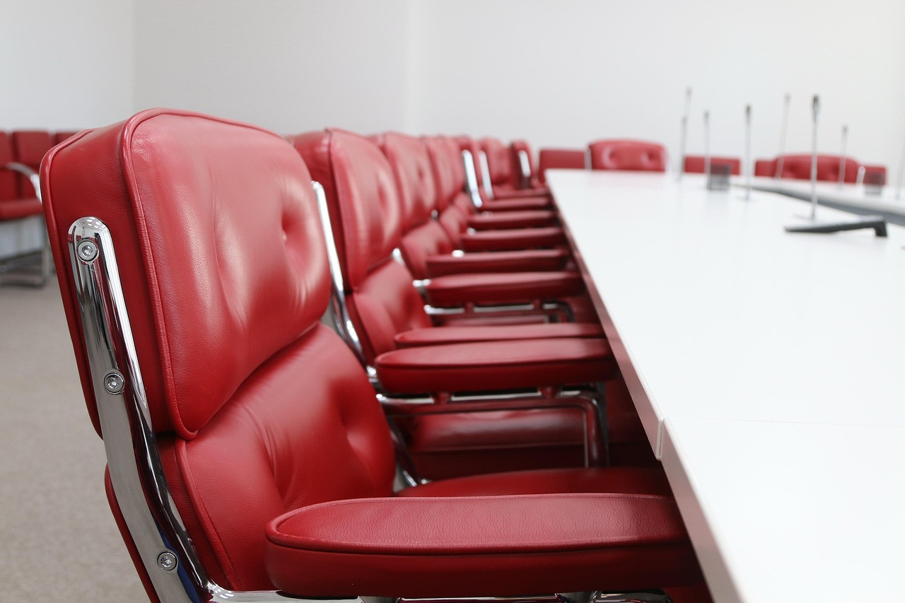 Representative image: conference table microphones