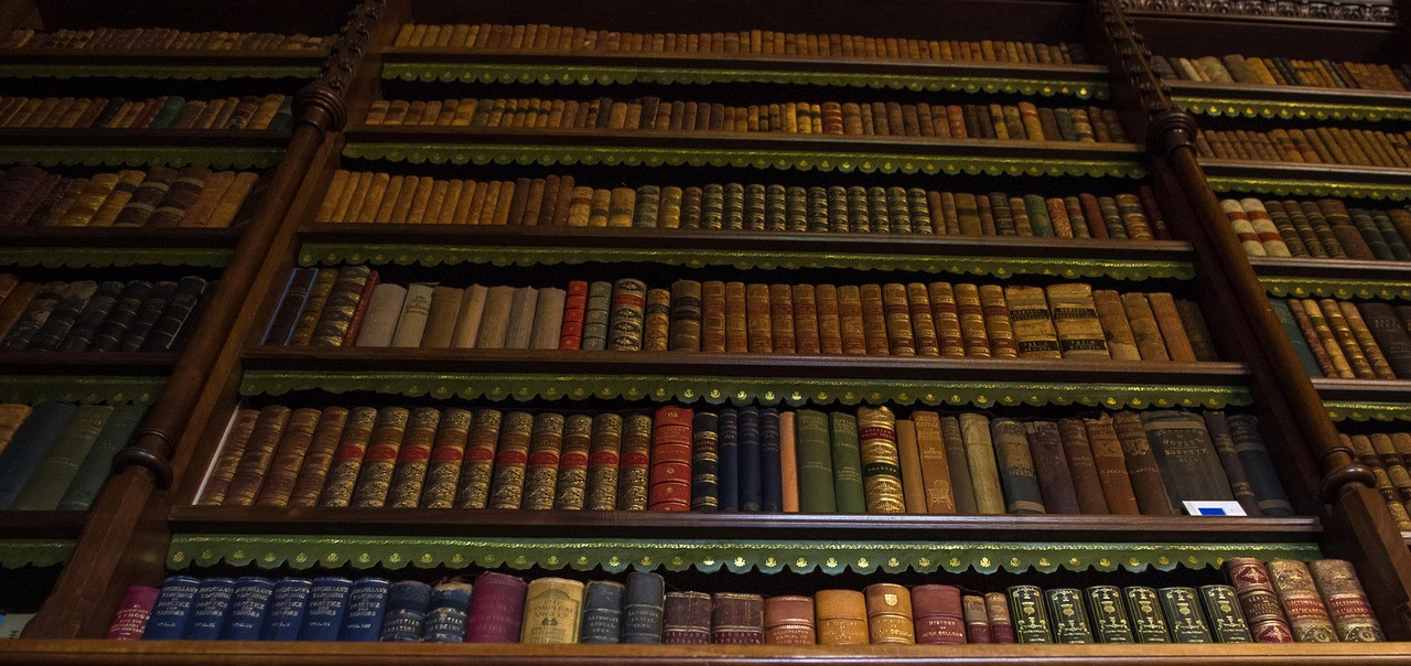 Representative image: old books library shelves