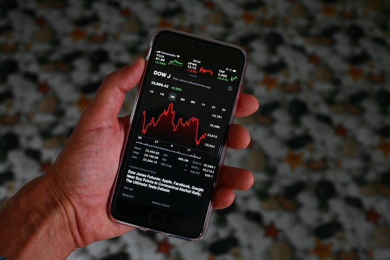 Representative image: stock market graph decline