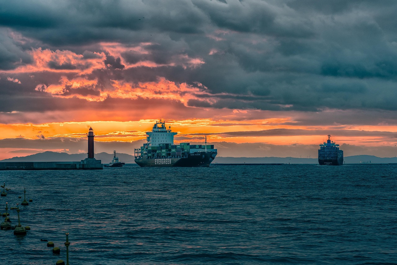 Representative image: cargo ship at sea