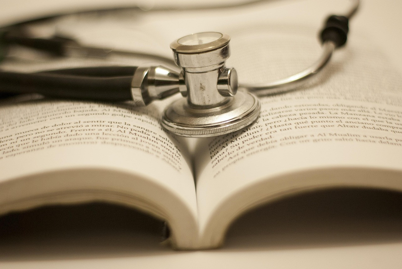 Representative image: doctor with stethoscope studying