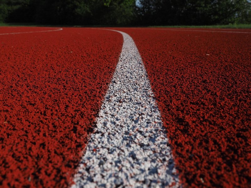 Representative image: running track lanes