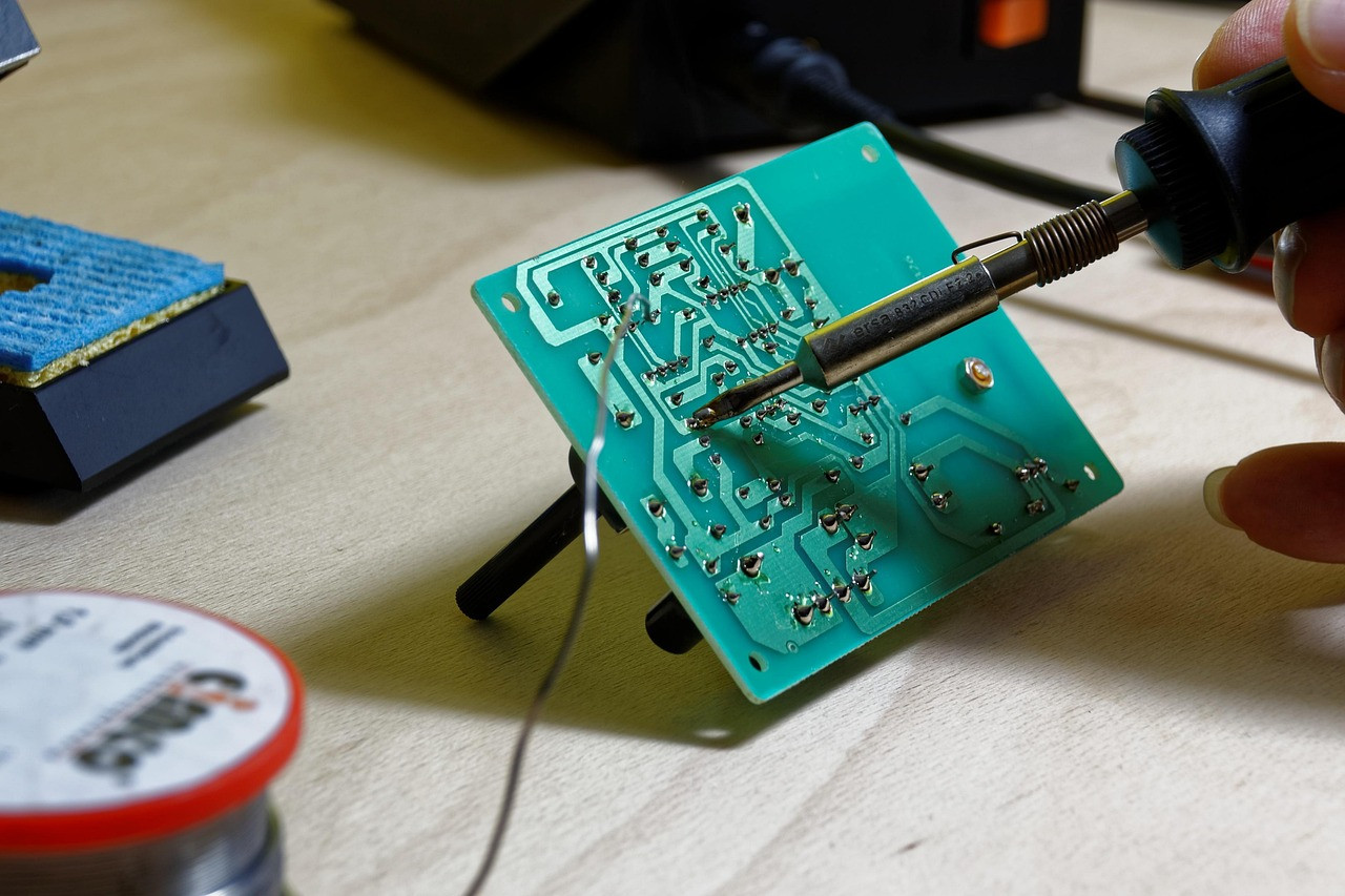 Representative image: circuit board soldering