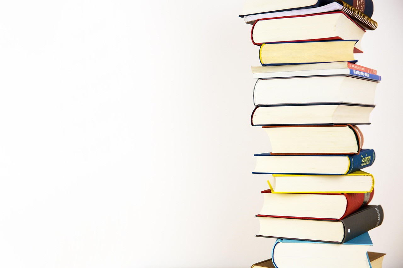 Representative image: stack of books