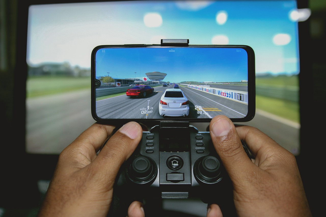 Representative image: smartphone mobile gaming hands