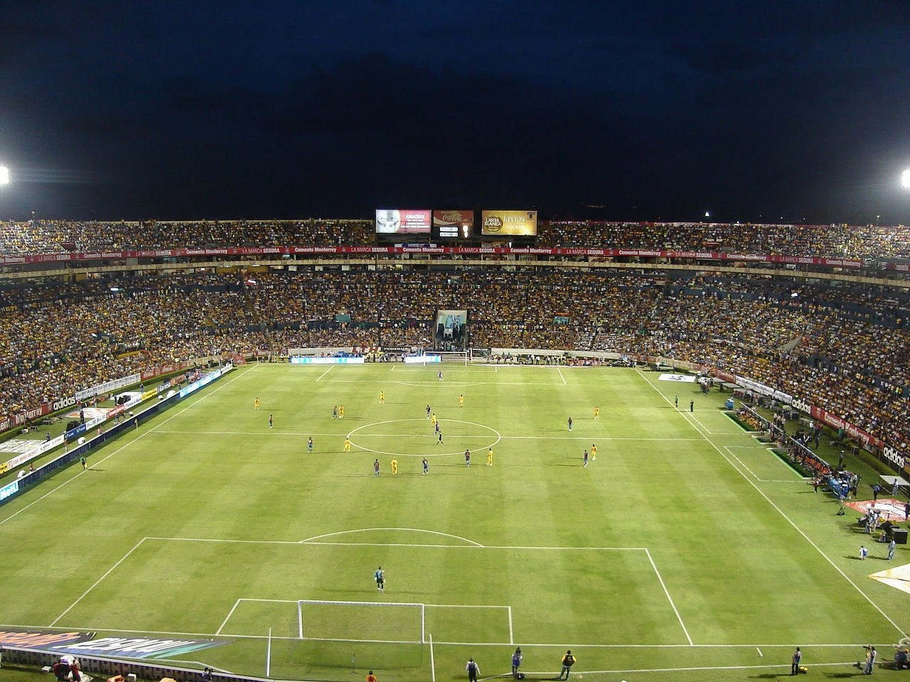 Representative image: football stadium night floodlights