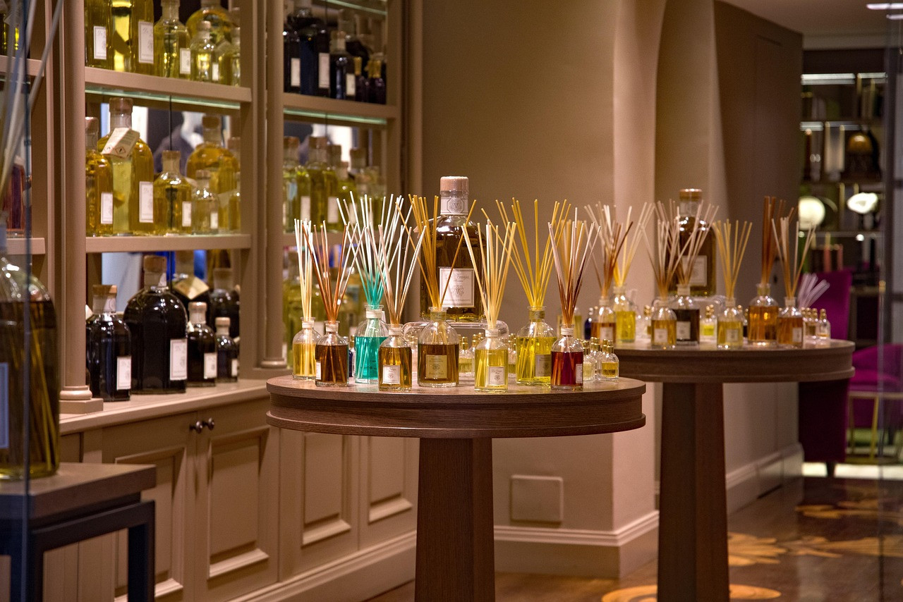 Representative image: perfume bottles on display