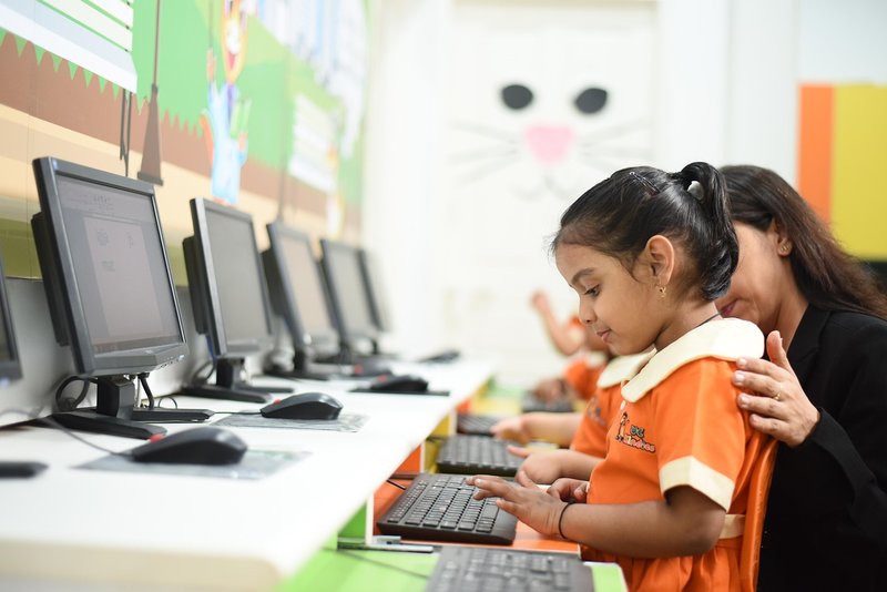 Representative image: children computer lab classroom