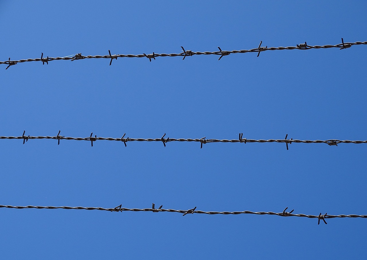 Representative image: barbed wire border fence