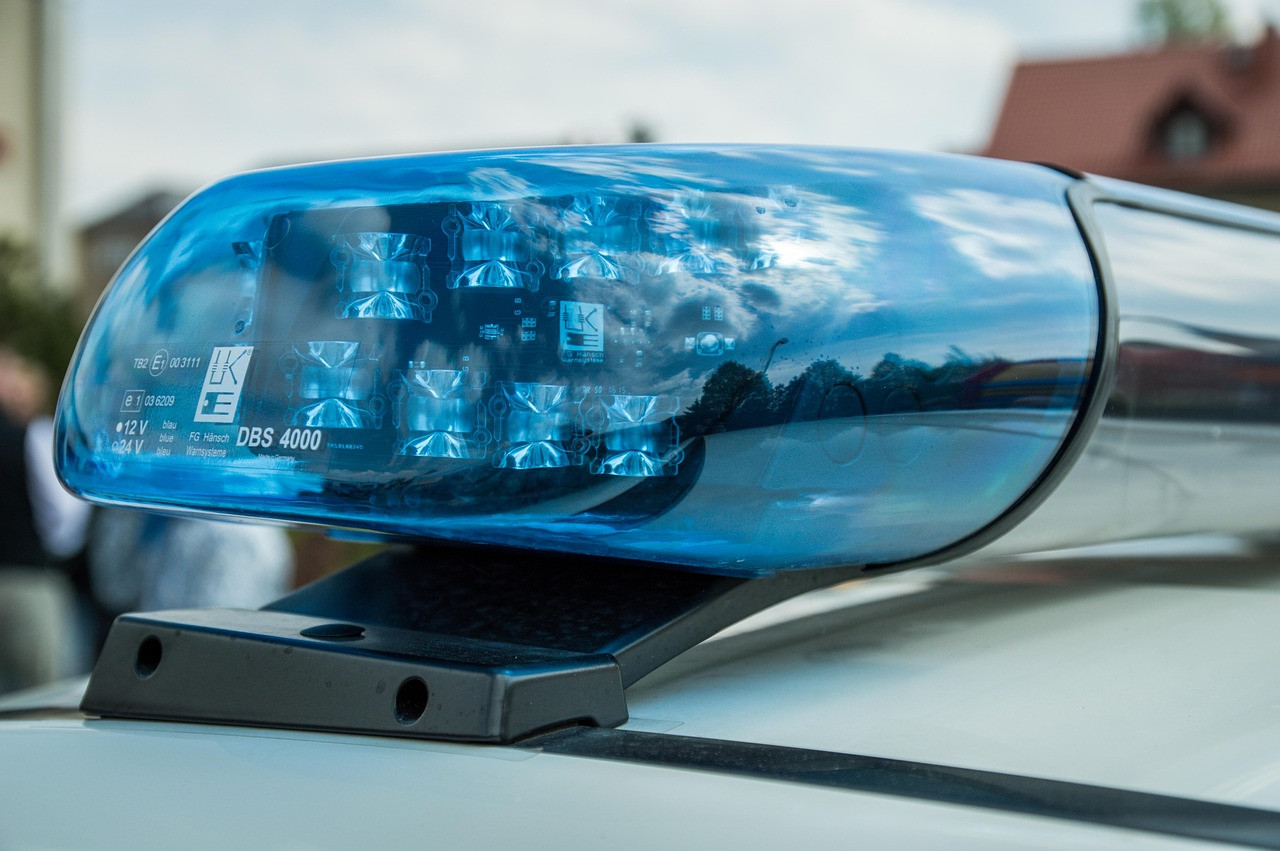 Representative image: police car lights
