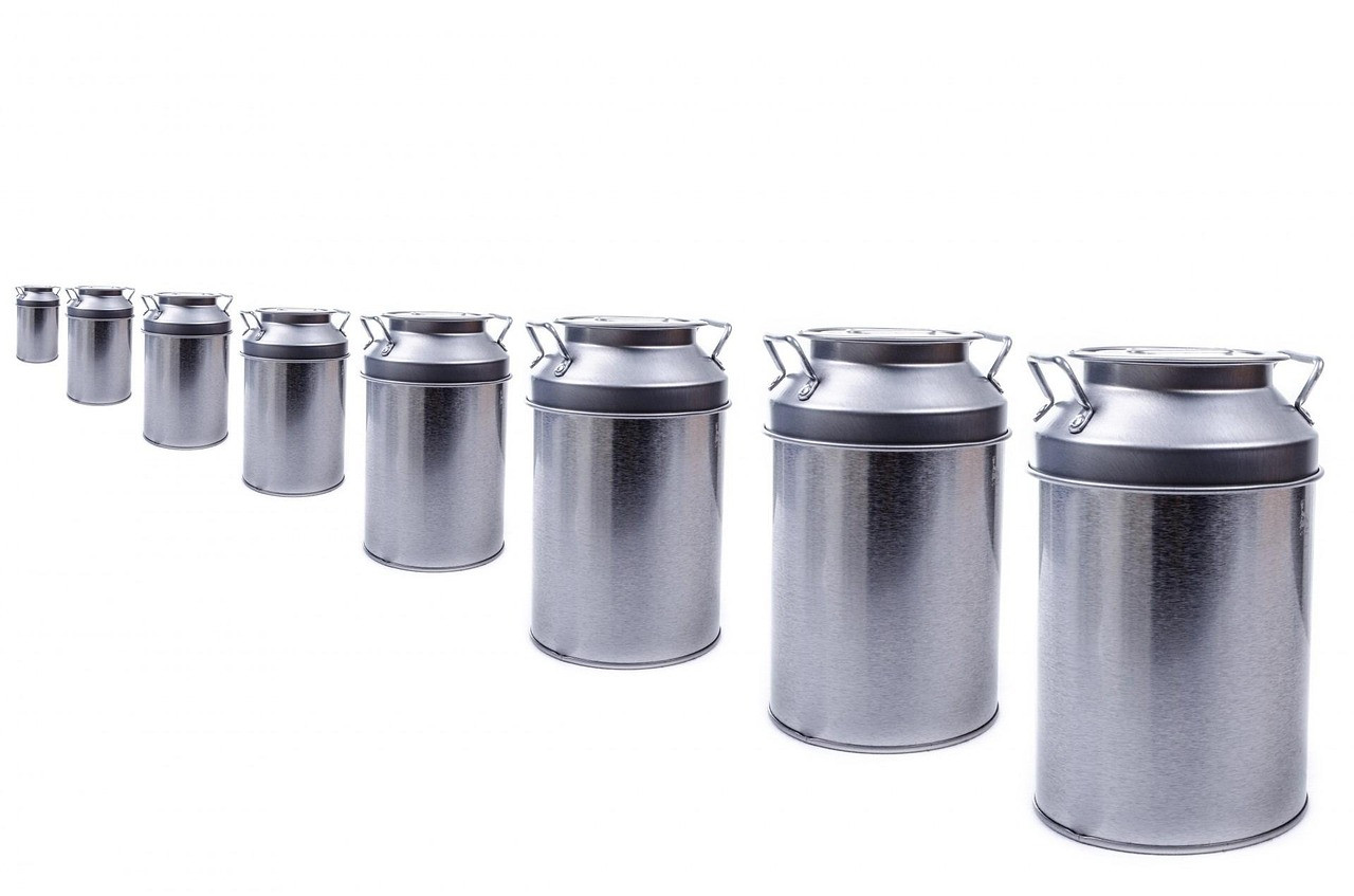 Representative image: steel milk cans dairy