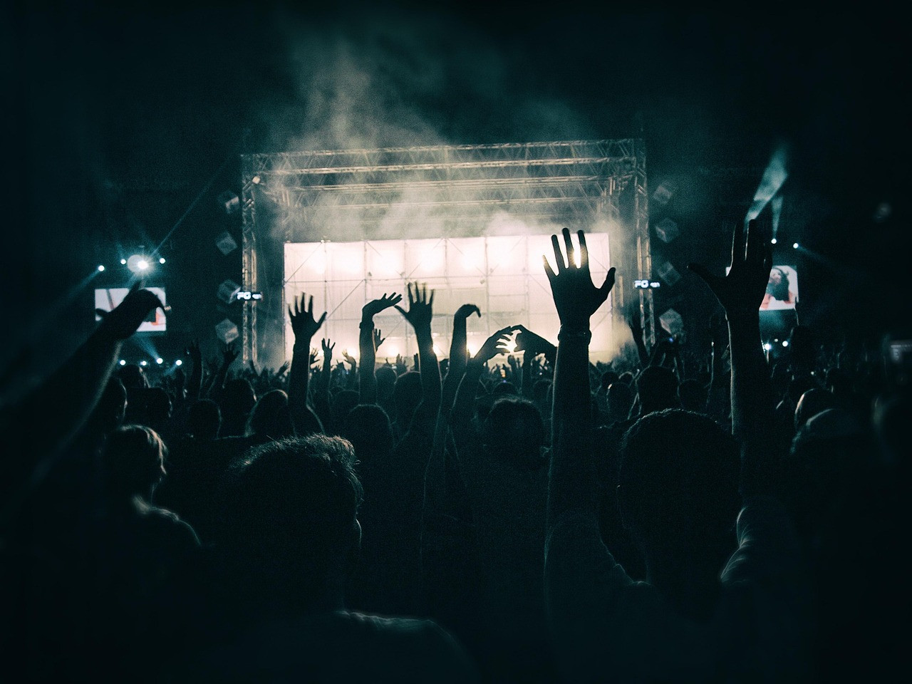 Representative image: concert crowd stage lights
