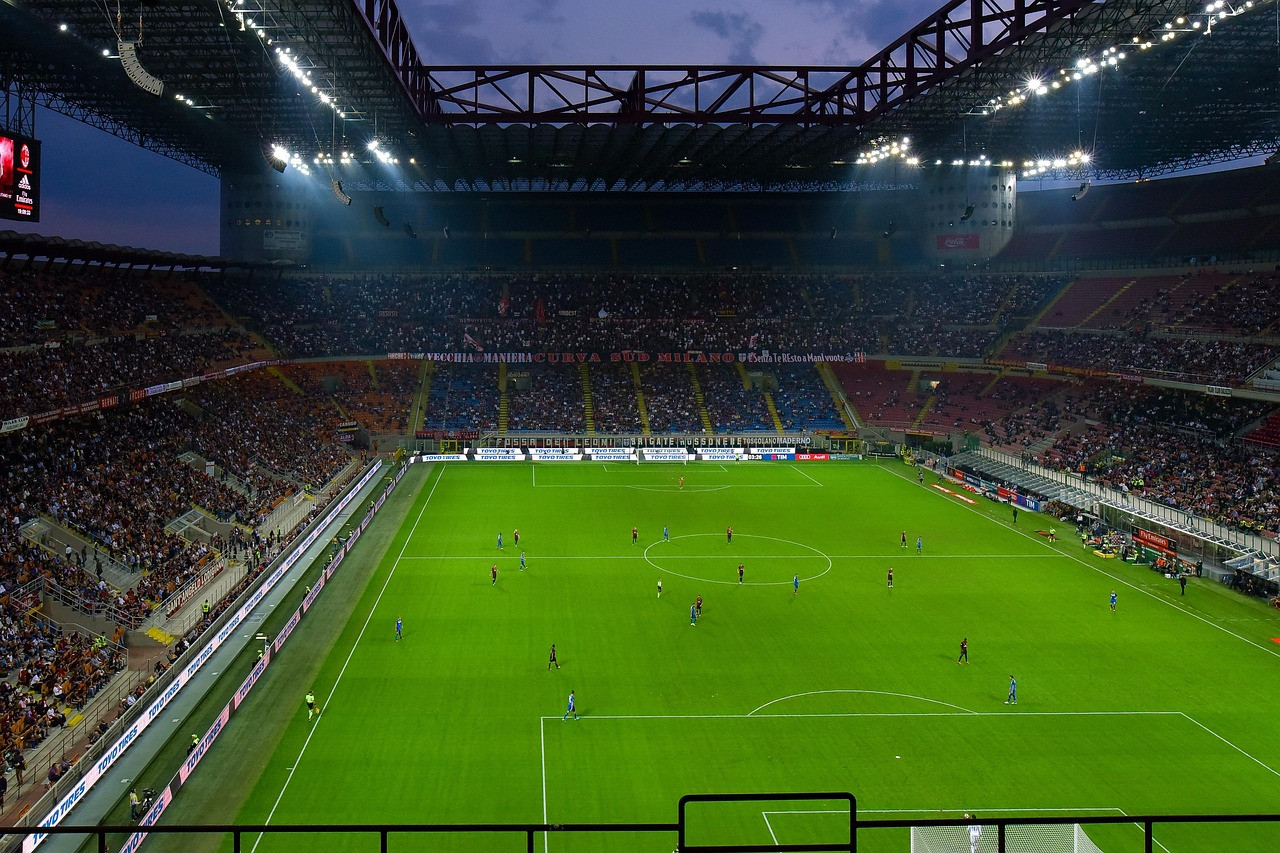 Representative image: football stadium floodlights night