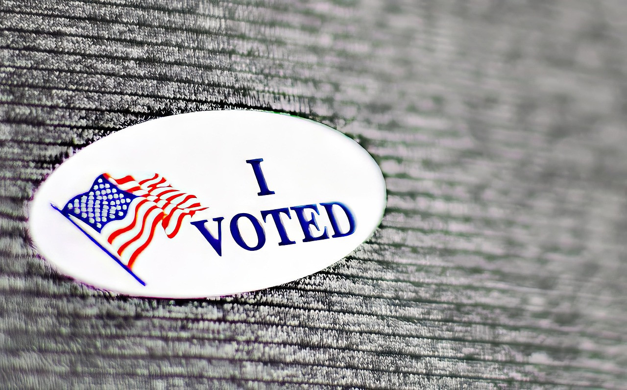 Representative image: i voted sticker