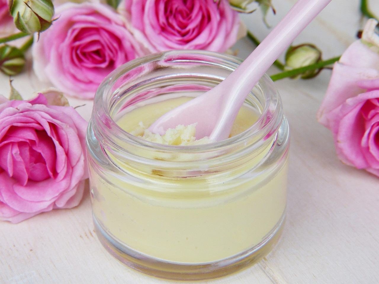 Representative image: skincare cream jars