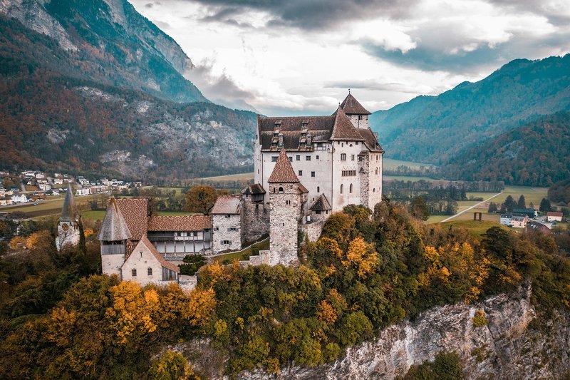 Representative image: medieval castle on mountain