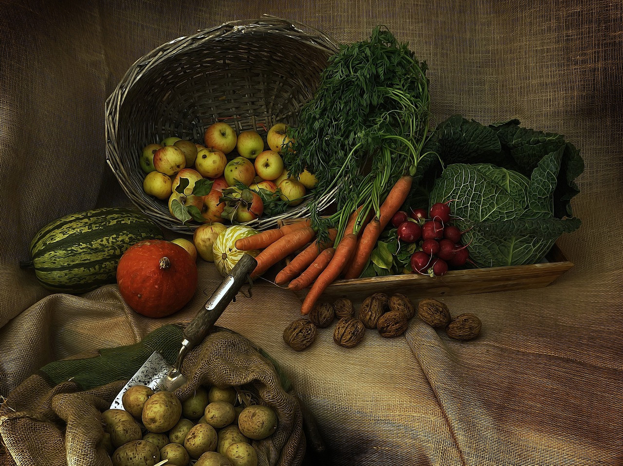 Representative image: fresh vegetables basket