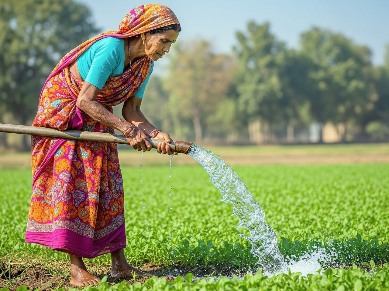 Representative image: village farm pond india