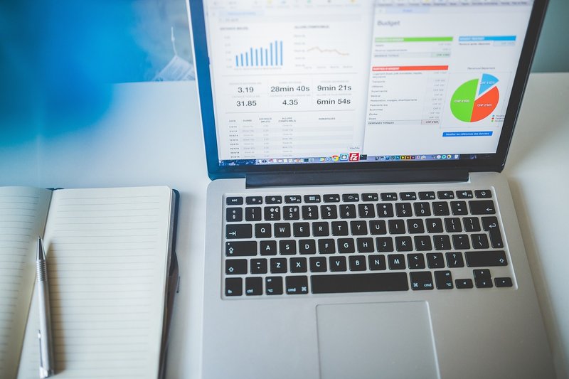 Representative image: business analytics dashboard laptop
