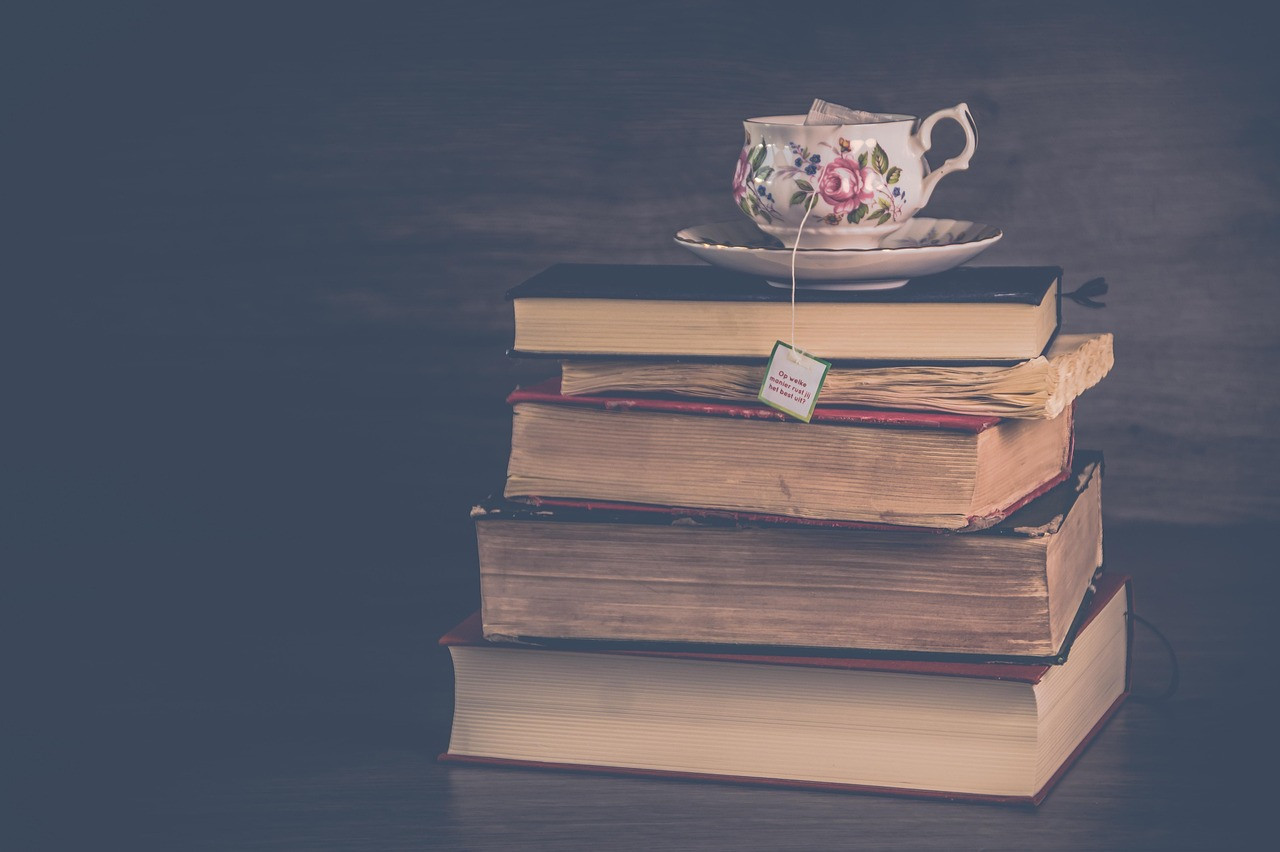Representative image: stack of old books