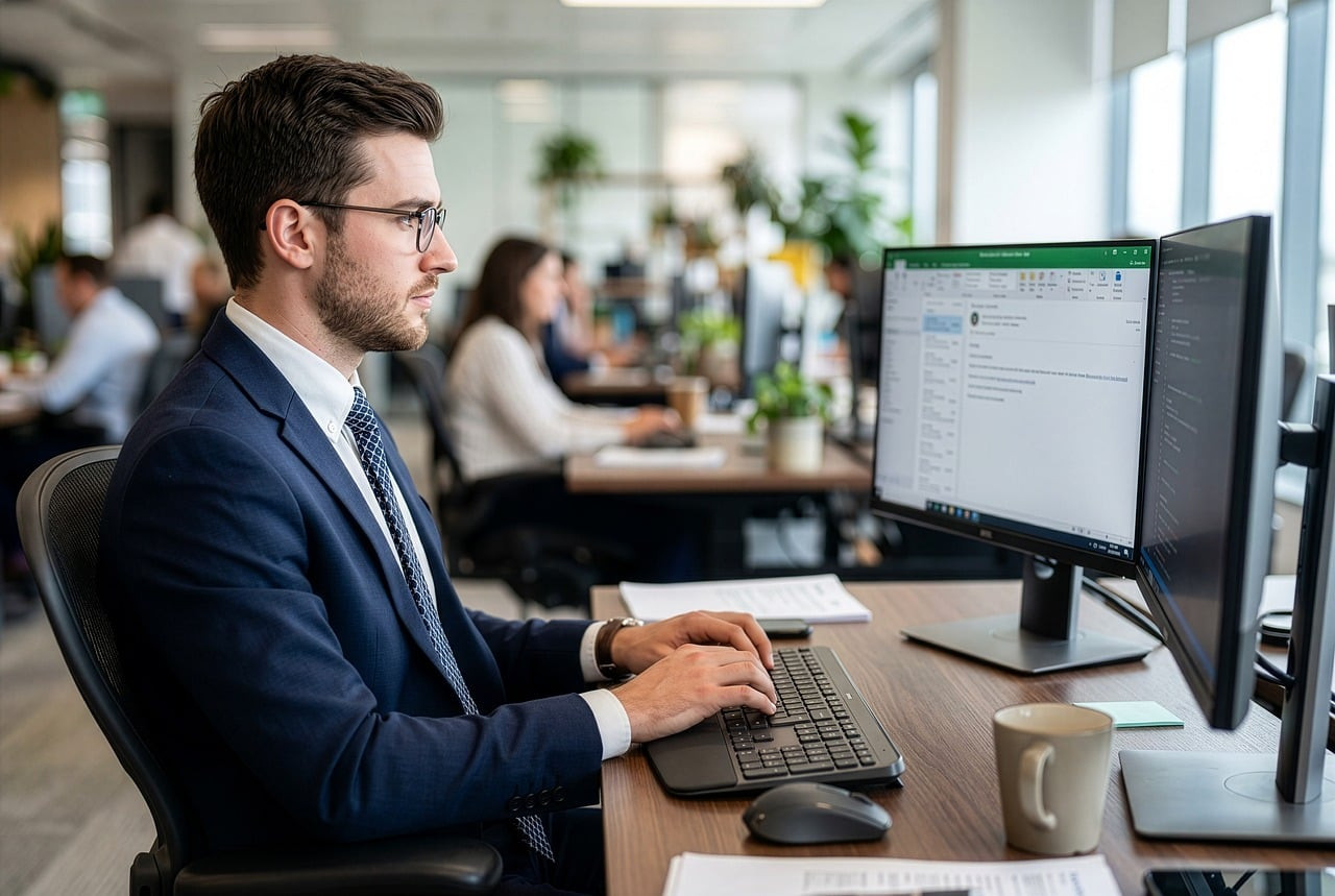 Representative image: office workers using business software