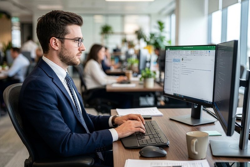 Representative image: office workers using business software