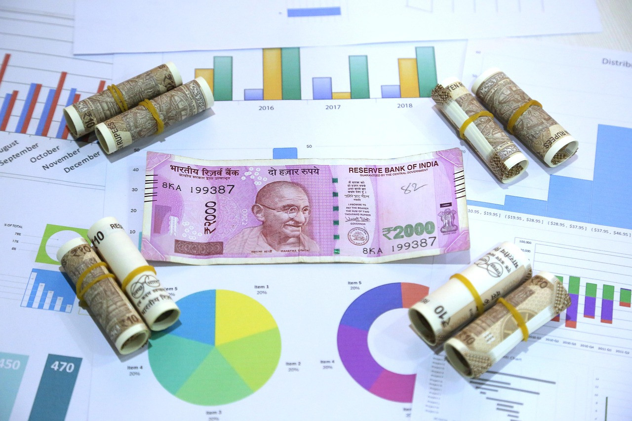 Representative image: rupee notes stock chart
