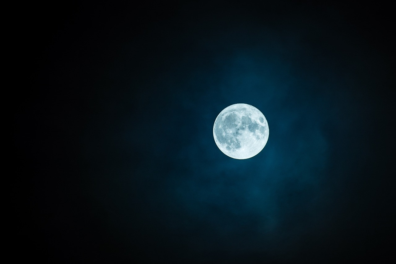 Representative image: full moon night sky