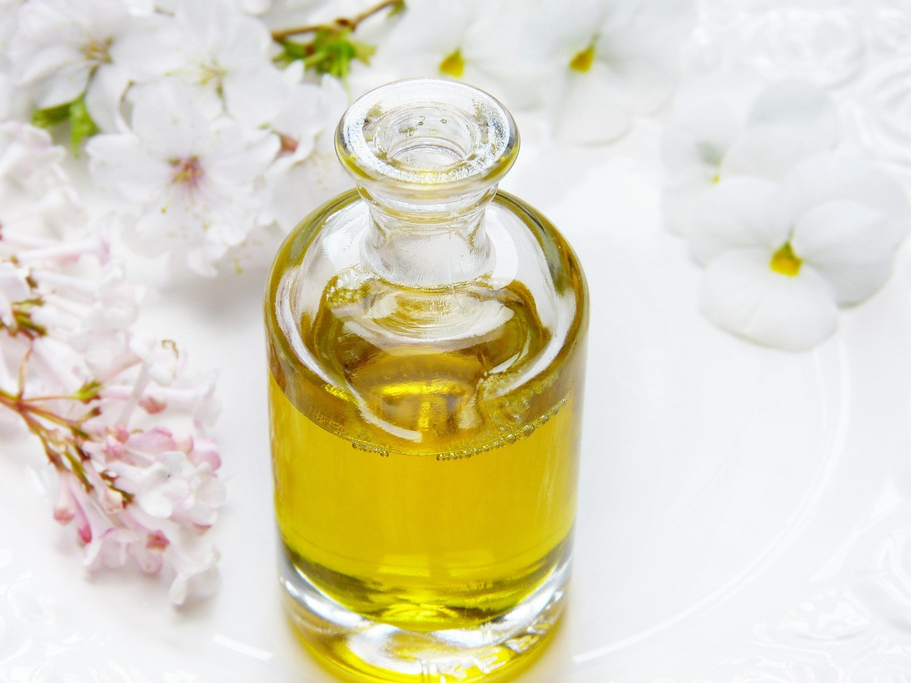 Representative image: skincare bottles on a table