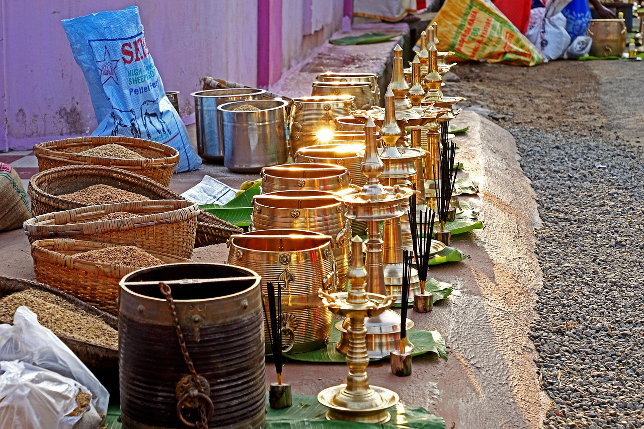 Representative image: brass oil lamp