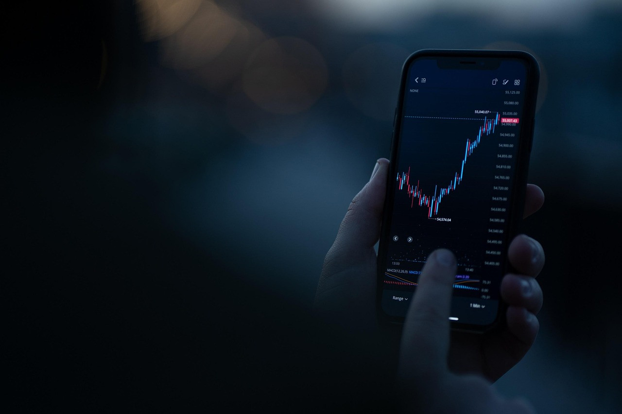 Representative image: stock market app on phone